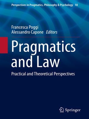 cover image of Pragmatics and Law